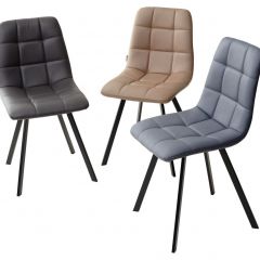 Стул CHILLI SQUARE HK017-09 серо-черничный, PU/ черный каркас М-City в Камышлове - kamyshlov.mebel24.online | фото 2