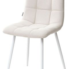 Стул CHILLI UF860-01B бежевый, ткань/белый каркас М-City в Камышлове - kamyshlov.mebel24.online | фото