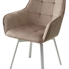 Стул MAVERICK 360 град. поворот. BLUVEL-40 BEIGE/ белый каркас, М-City в Камышлове - kamyshlov.mebel24.online | фото
