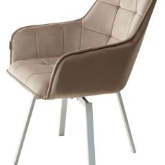 Стул MAVERICK 360 град. поворот. BLUVEL-40 BEIGE/ белый каркас, М-City в Камышлове - kamyshlov.mebel24.online | фото 8