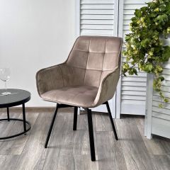 Стул MAVERICK 360 град. поворот. BLUVEL-40 BEIGE/ черный каркас, М-City в Камышлове - kamyshlov.mebel24.online | фото 5