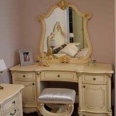 Туалетный стол + Зеркало Мона Лиза (крем) в Камышлове - kamyshlov.mebel24.online | фото 6