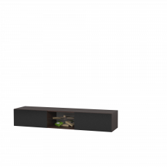 Тумба Подвесная 2 (белый/белый /белый лакобель) в Камышлове - kamyshlov.mebel24.online | фото 2