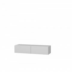 Тумба Подвесная 3 (белый/белый /белый лакобель) в Камышлове - kamyshlov.mebel24.online | фото 2
