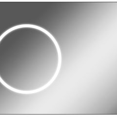 Зеркало Eclipse 100 black с подсветкой Sansa (SE1032Z) в Камышлове - kamyshlov.mebel24.online | фото 1