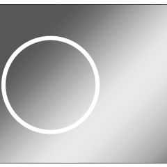 Зеркало Eclipse 90 black с подсветкой Sansa (SE1031Z) в Камышлове - kamyshlov.mebel24.online | фото