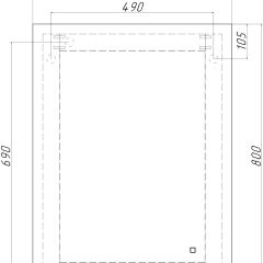 Зеркало Каракас 800х600 с подсветкой Домино (GL7042Z) в Камышлове - kamyshlov.mebel24.online | фото 8