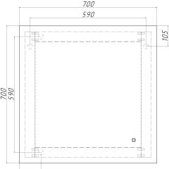 Зеркало Минск 700х700 с подсветкой Домино (GL7039Z) в Камышлове - kamyshlov.mebel24.online | фото 8