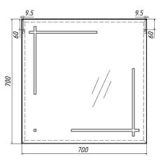 Зеркало Ray 70 black с подсветкой Sansa (SR1038Z) в Камышлове - kamyshlov.mebel24.online | фото 6