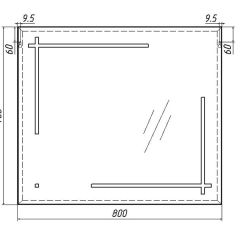 Зеркало Ray 80 black с подсветкой Sansa (SR1037Z) в Камышлове - kamyshlov.mebel24.online | фото 7