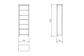 2.08.07.110.6 САГА стеллаж 70 темно-бирюзовый RU в Камышлове - kamyshlov.mebel24.online | фото