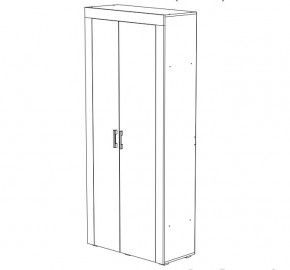 Ангара Шкаф 2-х створчатый (Графит/дуб юкон) в Камышлове - kamyshlov.mebel24.online | фото