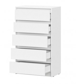 АЙДЕН КМ06-700 Комод 5 ящиков (белый) в Камышлове - kamyshlov.mebel24.online | фото 2