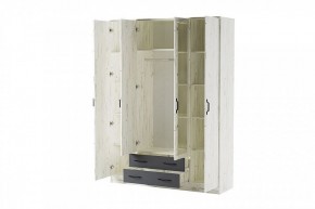 БЕАТРИС Шкаф Квадро (дуб крафт белый/антрацит) в Камышлове - kamyshlov.mebel24.online | фото 2