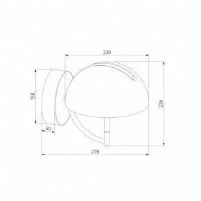 Бра Eurosvet Emisfero 50083/1 LED золото в Камышлове - kamyshlov.mebel24.online | фото 3