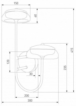 Бра Eurosvet Fungo 50388/2 LED черный в Камышлове - kamyshlov.mebel24.online | фото 5