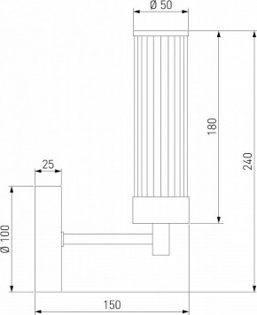 Бра Eurosvet Oriens 60166/1 латунь в Камышлове - kamyshlov.mebel24.online | фото 2