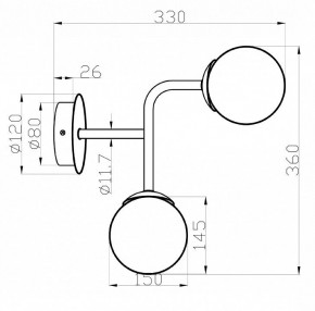 Бра Maytoni Erich MOD221-WL-02-G в Камышлове - kamyshlov.mebel24.online | фото 3