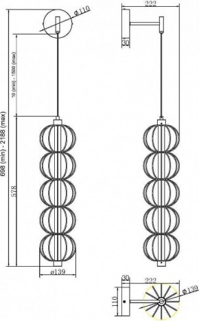 Бра Maytoni Golden Cage MOD216WL-L10G3K в Камышлове - kamyshlov.mebel24.online | фото 2