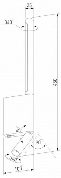 Бра с подсветкой Elektrostandard Sarca a066401 в Камышлове - kamyshlov.mebel24.online | фото 5