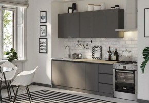 ЧЕЛСИ Кухонный гарнитур 2,0 м (Графит) в Камышлове - kamyshlov.mebel24.online | фото