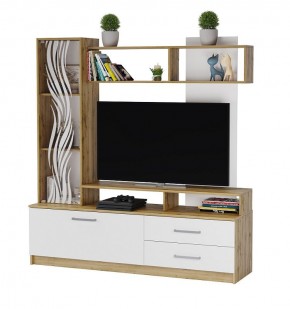 ДАРЬЯ Гостиная (Дуб Вотан/Белый глянец) в Камышлове - kamyshlov.mebel24.online | фото 4