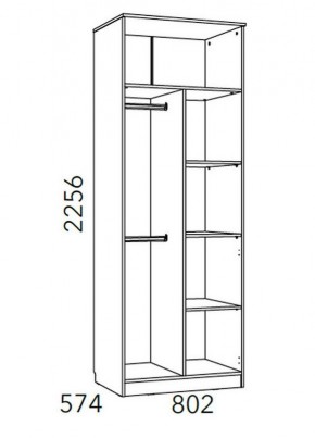 Детская Фанк Шкаф для одежды НМ 014.07 М в Камышлове - kamyshlov.mebel24.online | фото 3