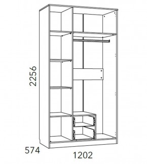 Детская Фанк Шкаф комбинированный НМ 013.08-01 М1 в Камышлове - kamyshlov.mebel24.online | фото 3