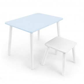 Детский комплект стол и табурет Rolti Baby (голубая столешница/белое сиденье/белые ножки) в Камышлове - kamyshlov.mebel24.online | фото