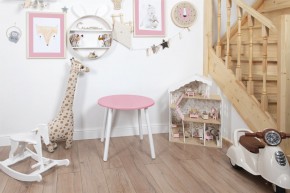 Детский стол круглый Rolti Baby (розовый/белый, массив березы/мдф) в Камышлове - kamyshlov.mebel24.online | фото