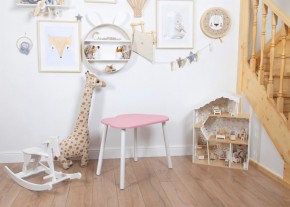 Детский стол Rolti Baby «Облачко»  (розовый/белый, массив березы/мдф) в Камышлове - kamyshlov.mebel24.online | фото
