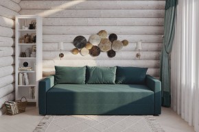 Диван-кровать Вало сине-зелёный, ткань рогожка в Камышлове - kamyshlov.mebel24.online | фото 2