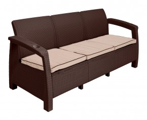Диван Yalta Premium Sofa 3 Set (Ялта) шоколадный (+подушки под спину) в Камышлове - kamyshlov.mebel24.online | фото 2