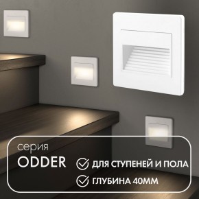 DK3050-WH Светильник встраиваемый в стену, IP 20, LED 3000, 1 Вт, белый, пластик в Камышлове - kamyshlov.mebel24.online | фото 5