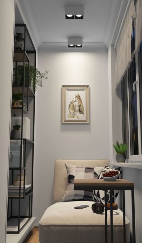 DK3085-WB+WH Светильник накладной IP 20, 10 Вт, GU5.3, LED, бело-черный/белый, пластик в Камышлове - kamyshlov.mebel24.online | фото 2
