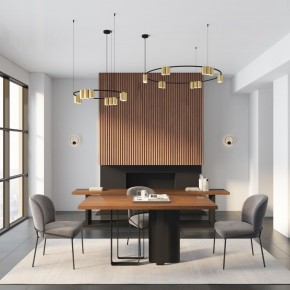 DK4065-BK+SG Подвесной светильник ORBIT , IP20, 10xGU10 LED до 15 Вт, черный + сатинированное золото, алюминий в Камышлове - kamyshlov.mebel24.online | фото 3