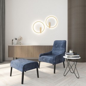 DK5035-SG Бра ROUND со светодиодом, IP20, 24W, 3000/4000/6500K, матовое золото, алюминий в Камышлове - kamyshlov.mebel24.online | фото