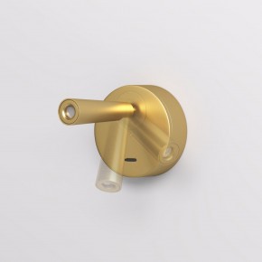 DK5072-SB Бра SHINE WALL со светодиодом, D104*H68, IP20, 3000К, 3W, RA?90, сатинированная латунь, алюминий в Камышлове - kamyshlov.mebel24.online | фото 3