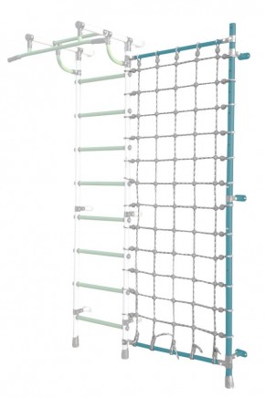 Дополнительная стойка к пристенному ДСК Pastel с сеткой для лазания, цв. бирюзовый в Камышлове - kamyshlov.mebel24.online | фото