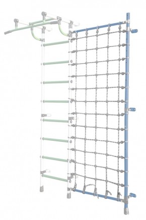 Дополнительная стойка к пристенному ДСК Pastel с сеткой для лазания, цв. голубой в Камышлове - kamyshlov.mebel24.online | фото