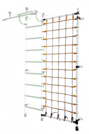 Дополнительная стойка к пристенному ДСК с сеткой для лазания, цв. белый в Камышлове - kamyshlov.mebel24.online | фото