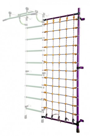 Дополнительная стойка к пристенному ДСК с сеткой для лазания, цв. фиолетовый в Камышлове - kamyshlov.mebel24.online | фото
