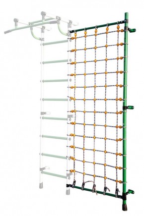 Дополнительная стойка к пристенному ДСК с сеткой для лазания, цв. зеленый в Камышлове - kamyshlov.mebel24.online | фото