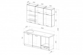 ДЮНА Кухонный гарнитур Макси 2 1800 мм в Камышлове - kamyshlov.mebel24.online | фото 2