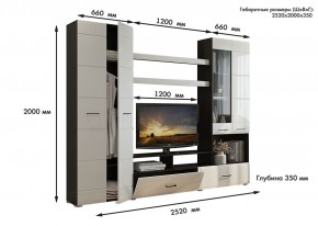 Гостиная Альфа МДФ (Венге/Белый глянец) в Камышлове - kamyshlov.mebel24.online | фото 3