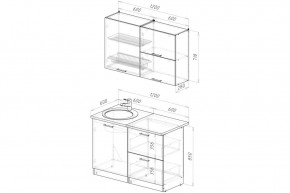 Кухонный гарнитур Антика Лайт 1200 мм в Камышлове - kamyshlov.mebel24.online | фото 2