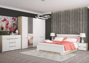 Комод 1200 АНТАЛИЯ (Сонома/Белый софт) в Камышлове - kamyshlov.mebel24.online | фото 3