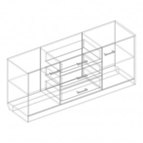 Комод 2 ств. с 3 ящиками "Милана" в Камышлове - kamyshlov.mebel24.online | фото 2