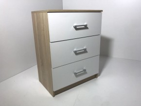 Комод 3 ящика (дуб сонома/белый) в Камышлове - kamyshlov.mebel24.online | фото