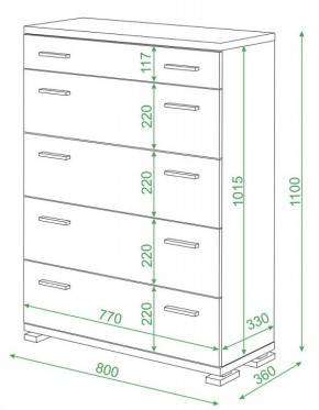 Комод Домино нельсон КМ-1 в Камышлове - kamyshlov.mebel24.online | фото 2